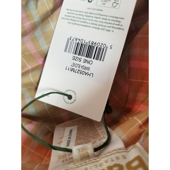 Barbour  Women's color block bucket hat One Size  green NWT - Picture 6 of 8